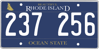 RI license plate 237256