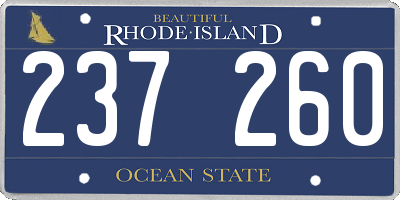 RI license plate 237260