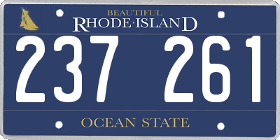 RI license plate 237261