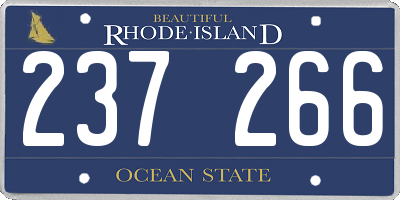 RI license plate 237266