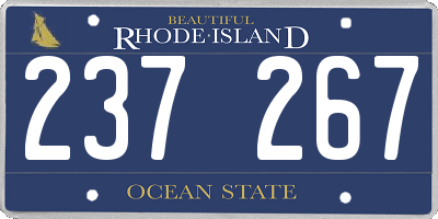 RI license plate 237267