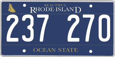 RI license plate 237270