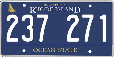 RI license plate 237271