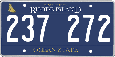 RI license plate 237272
