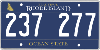 RI license plate 237277