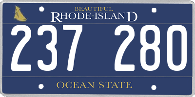 RI license plate 237280