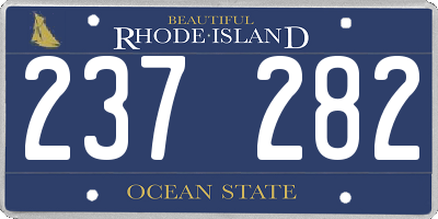 RI license plate 237282