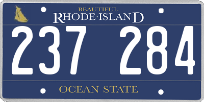 RI license plate 237284