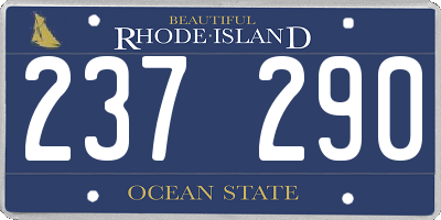 RI license plate 237290