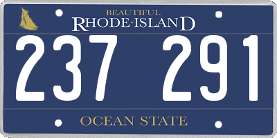 RI license plate 237291