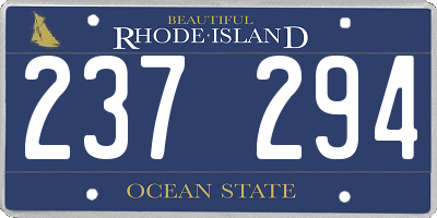 RI license plate 237294