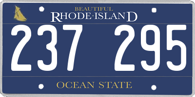 RI license plate 237295