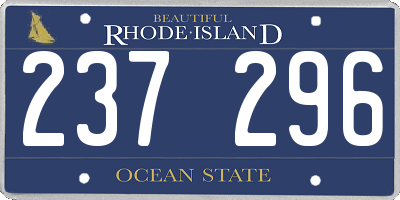 RI license plate 237296
