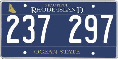 RI license plate 237297