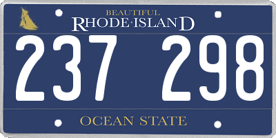RI license plate 237298