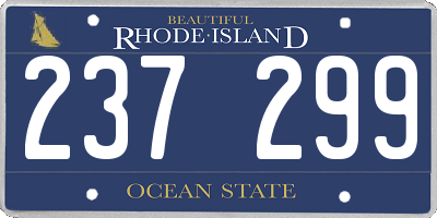RI license plate 237299