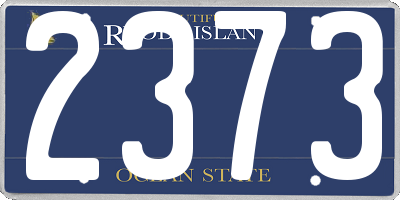 RI license plate 2373