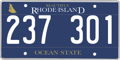 RI license plate 237301