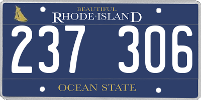 RI license plate 237306