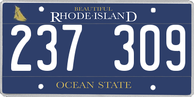 RI license plate 237309