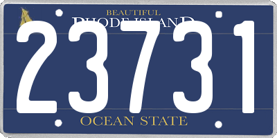 RI license plate 23731