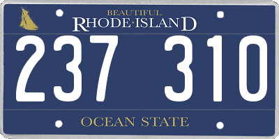 RI license plate 237310