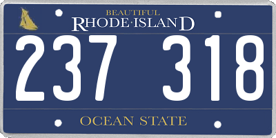 RI license plate 237318
