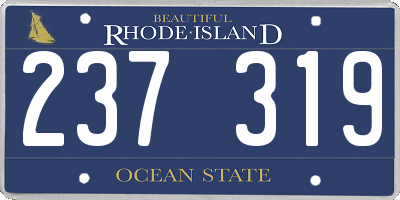 RI license plate 237319