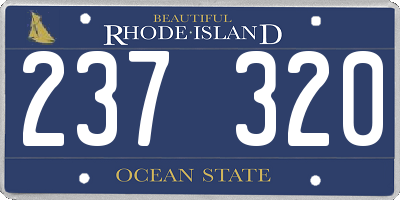 RI license plate 237320