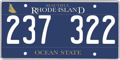 RI license plate 237322