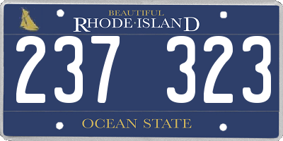 RI license plate 237323