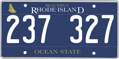 RI license plate 237327