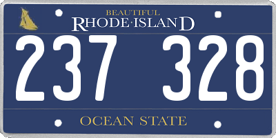 RI license plate 237328