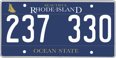RI license plate 237330