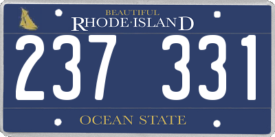 RI license plate 237331