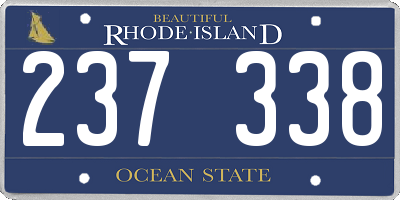 RI license plate 237338