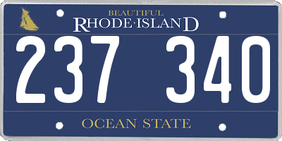 RI license plate 237340