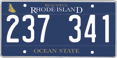 RI license plate 237341