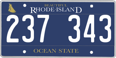 RI license plate 237343