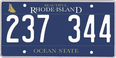 RI license plate 237344