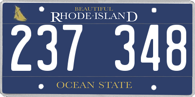 RI license plate 237348