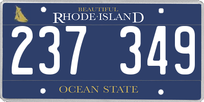 RI license plate 237349