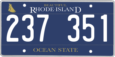 RI license plate 237351