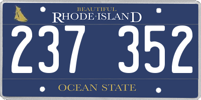 RI license plate 237352