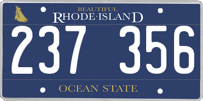 RI license plate 237356