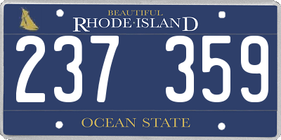 RI license plate 237359