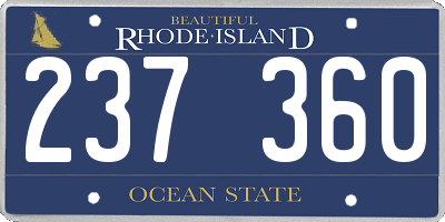 RI license plate 237360
