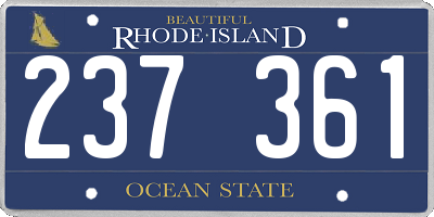RI license plate 237361