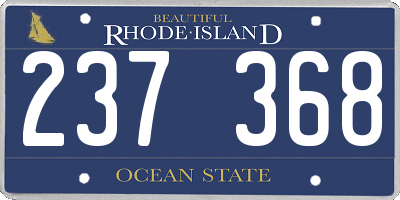 RI license plate 237368