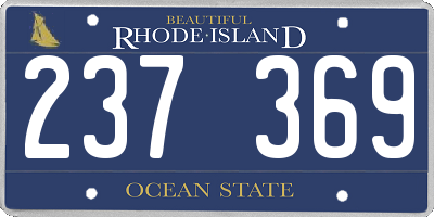 RI license plate 237369